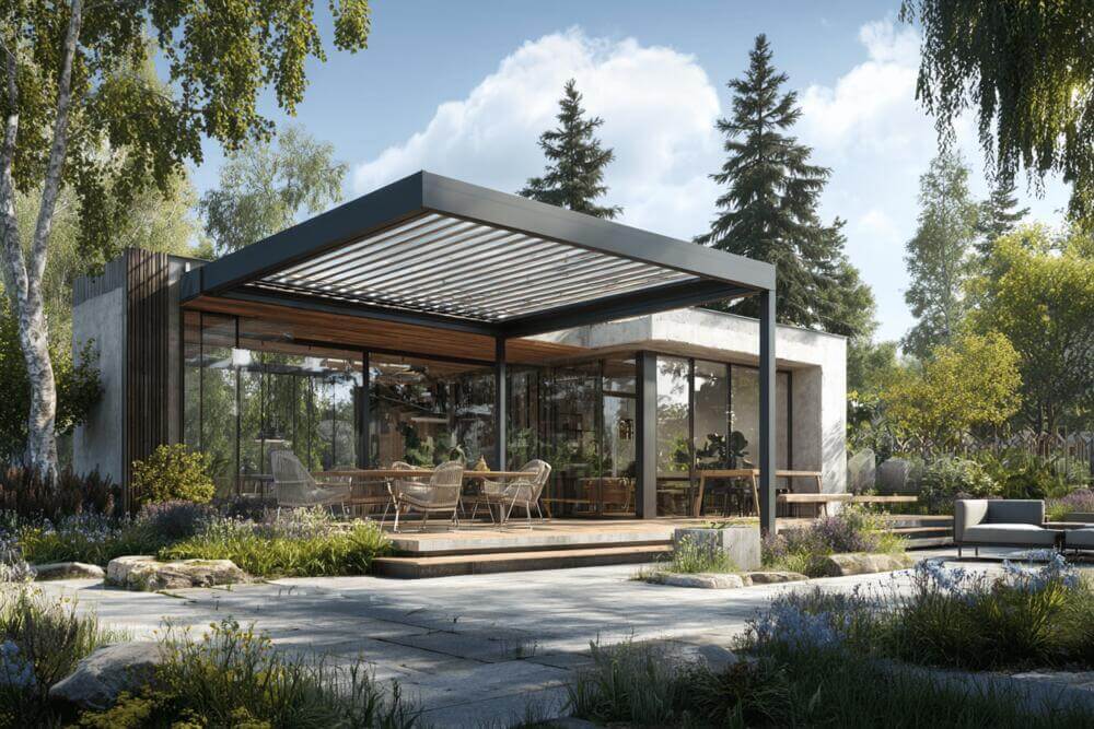 Naturalne pergole w otoczeniu domu w Szydłowcu